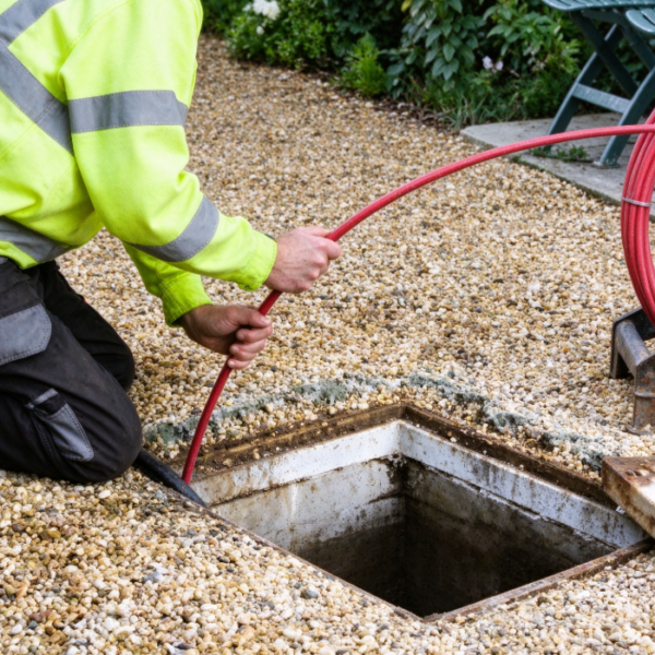 Outdoor Drain and Inspection Chamber Odor Inspection