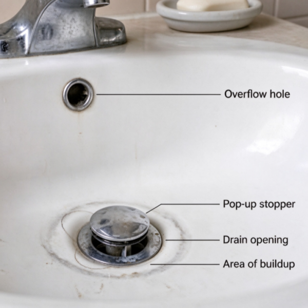 Washbasin Overflow Odor Inspection
